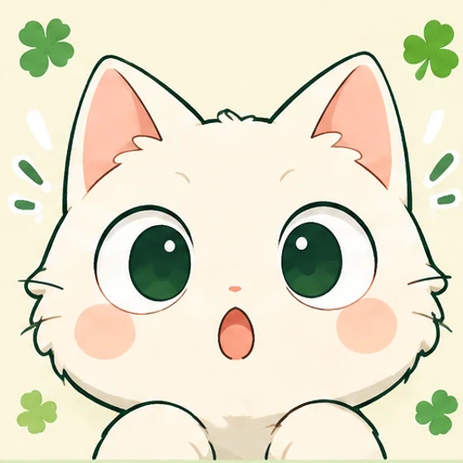 A wide-eyed FOMO CAT